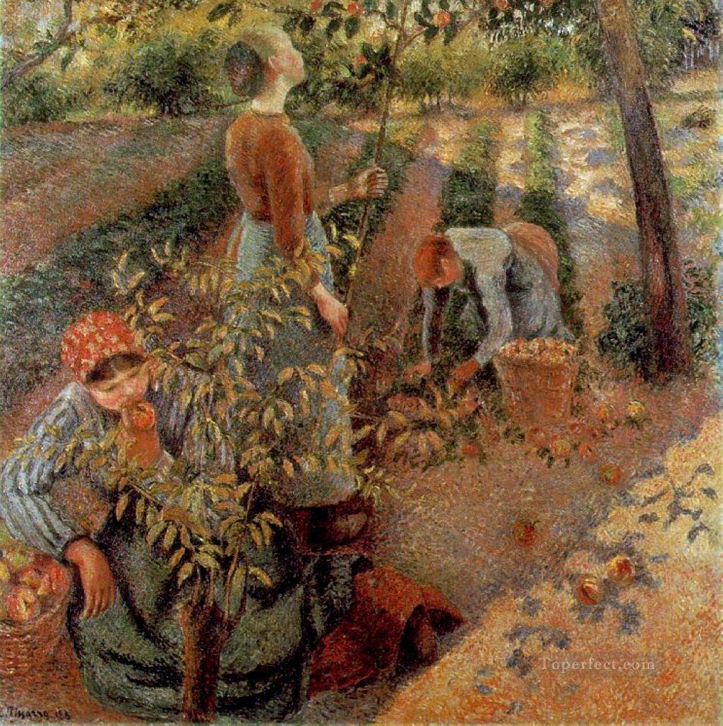 Los recolectores de manzanas 1886 Camille Pissarro Pintura al óleo